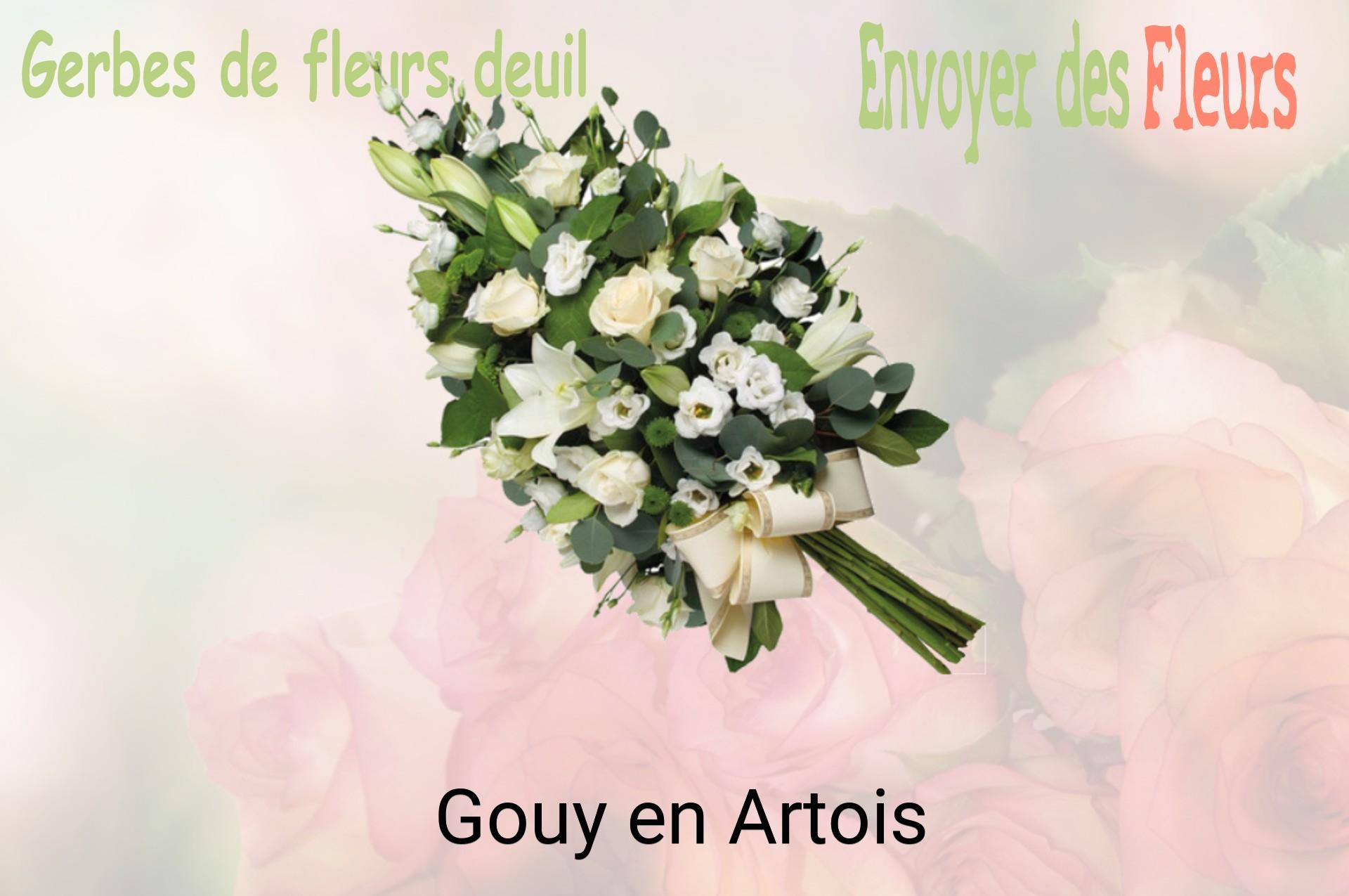 Gerbe de fleurs de deuil livrée à Gouy-en-Artois